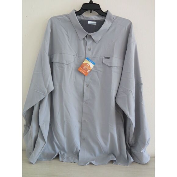 Columbia AS1568 039 Men's Sz 4XL Gray Silver Ridge Lite Long Sleeve Shirt $65 - Picture 1 of 6
